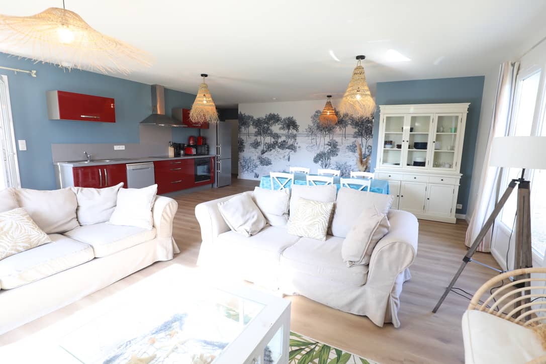 Location gîte vacances Landes vue du salon