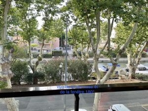 Vue du balcon appartement T2 quai secret d'augustine Narbonne Centre